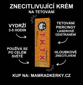 Chystáte se na tetování? Piercing? Estetickou práci? Tak potřebujete náš znecitlivující krém! LINK V BIO #tetovani